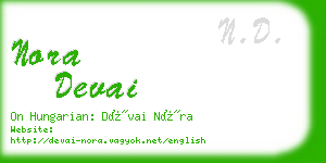 nora devai business card